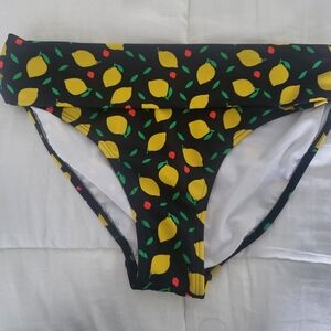 Boden Lemon Print foldover bikini bottom size 6